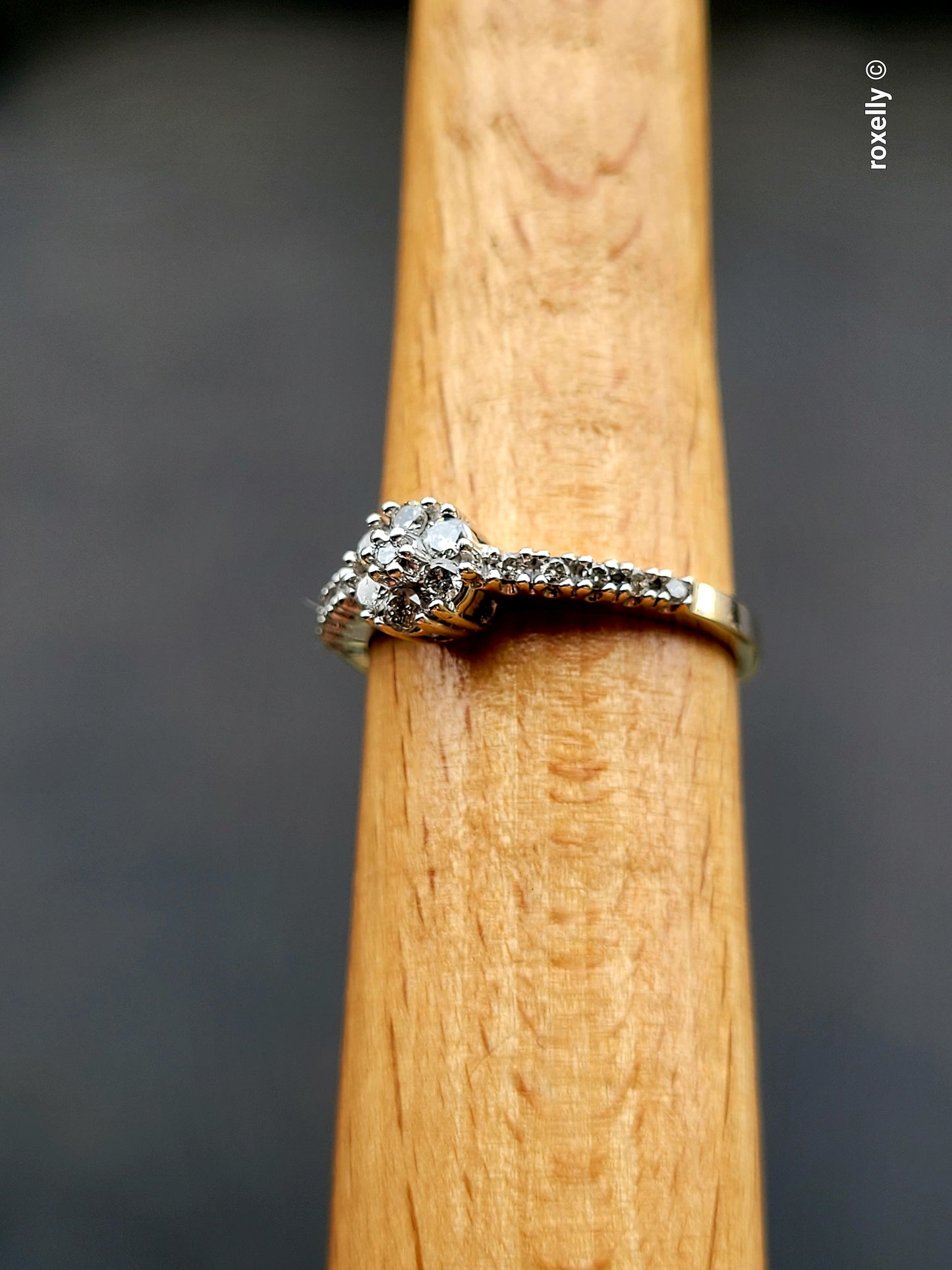 ❤️14k Size 6.75 Precious Solid White Gold Genuine Diamond Ring!