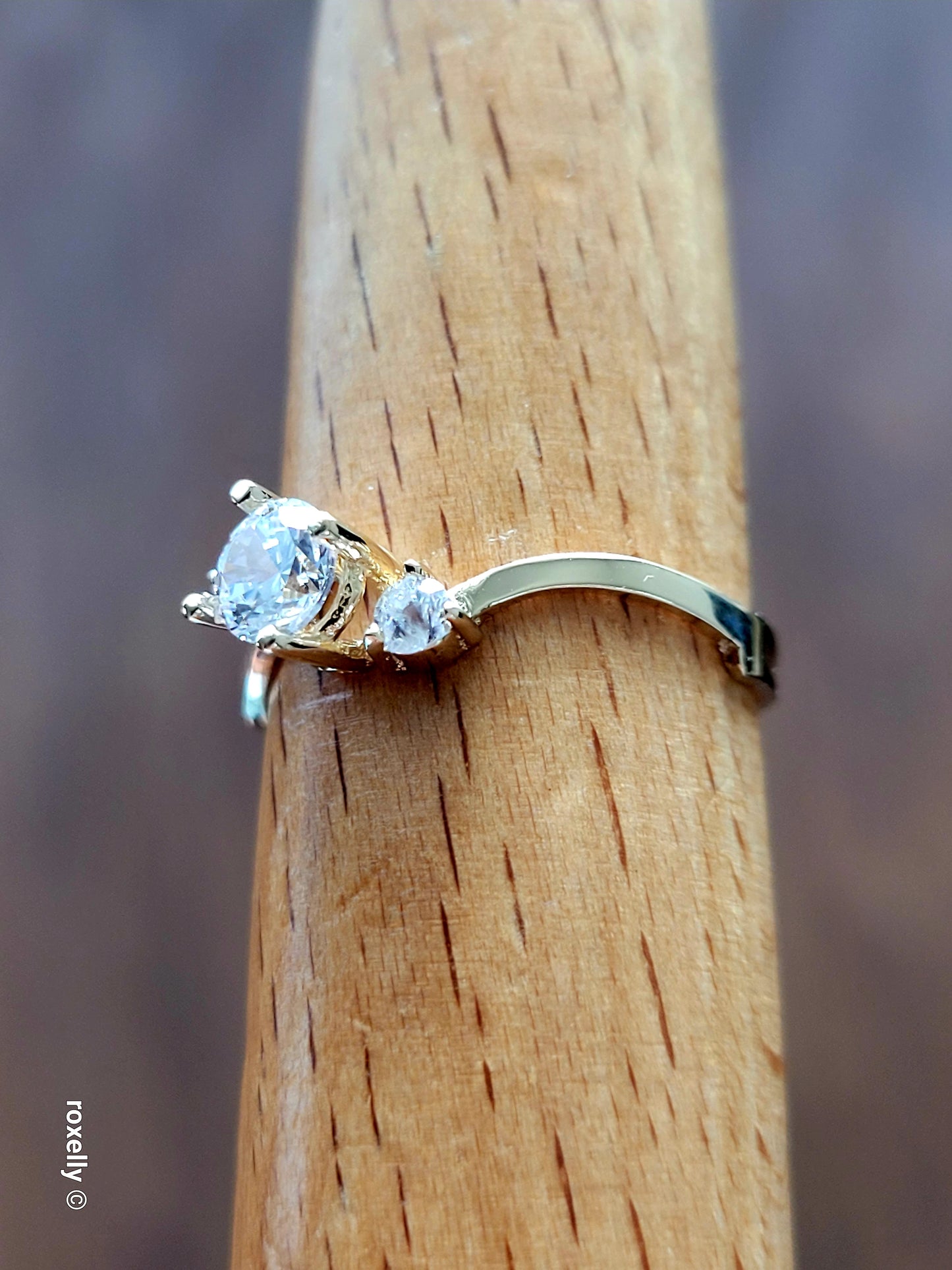 ❤️14k Size 7.5 Precious Solid Yellow Gold Cubic Zirconia Cocktail Ring!
