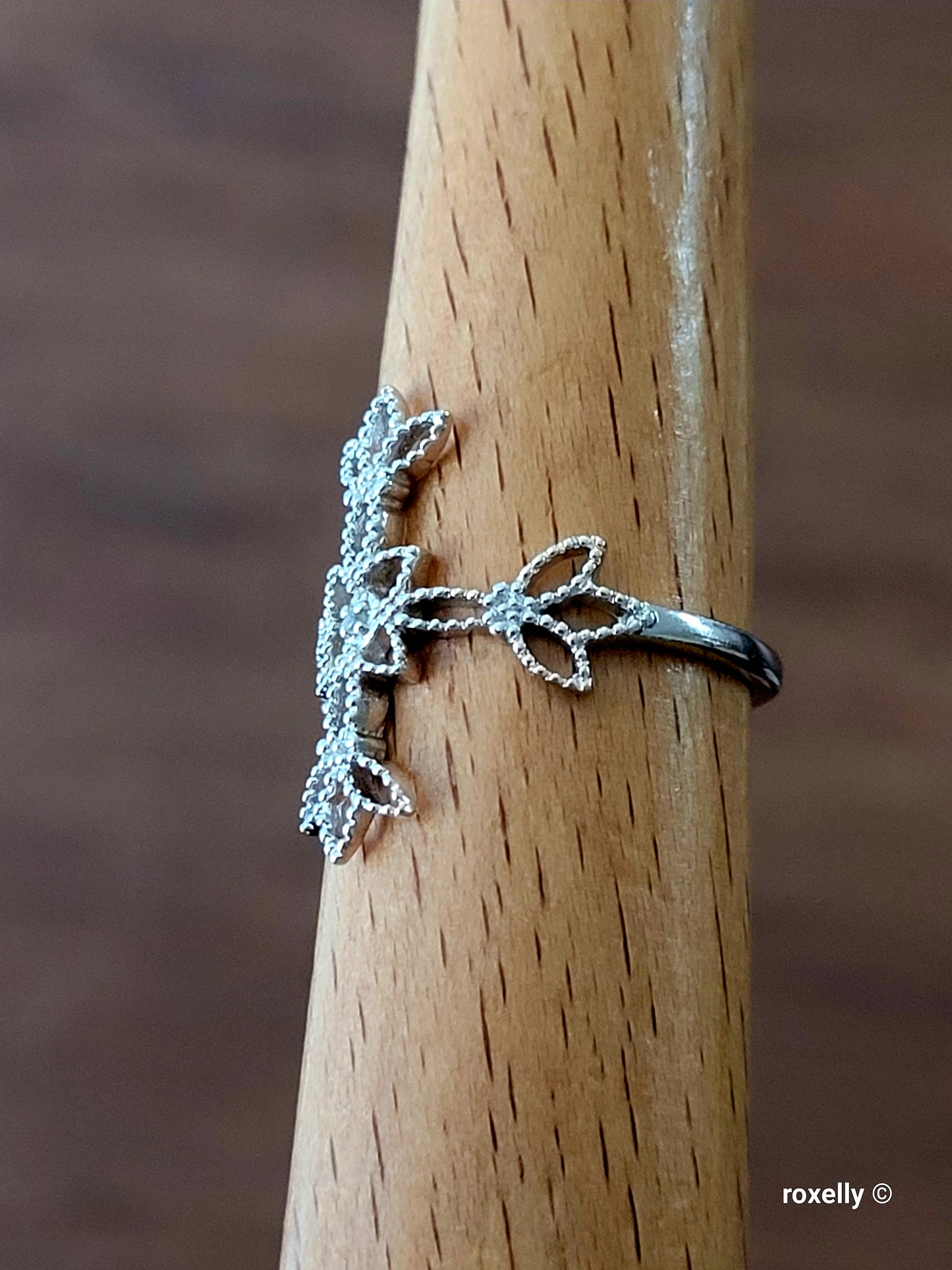 ❤️925 Cross-Shaped Diamond Ring Size 10 Sterling Silver