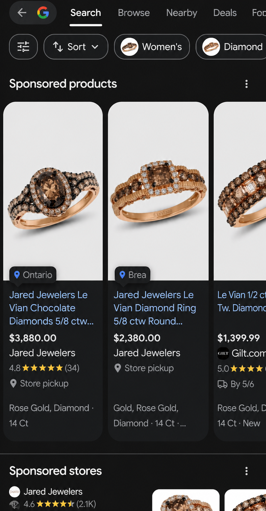 π $3,880 14K Rose Gold Chocolate Quartz & Diamond Ring β Size 6.5 β Genuine