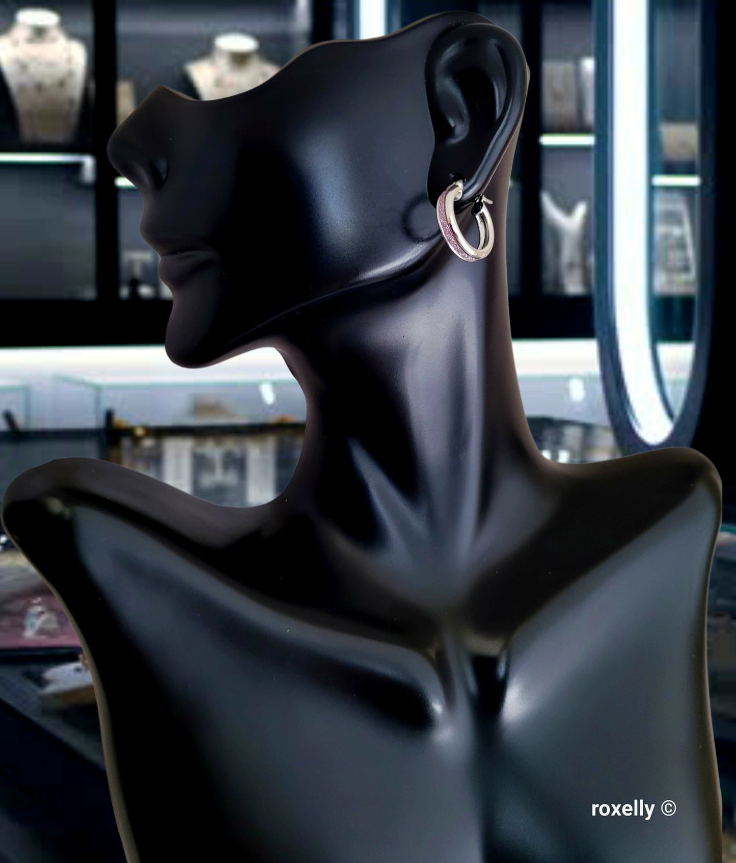 ♥️Sterling Silver Small Sandblasted Hoop Earrings! Bellos Aretes Con Efecto De Arena