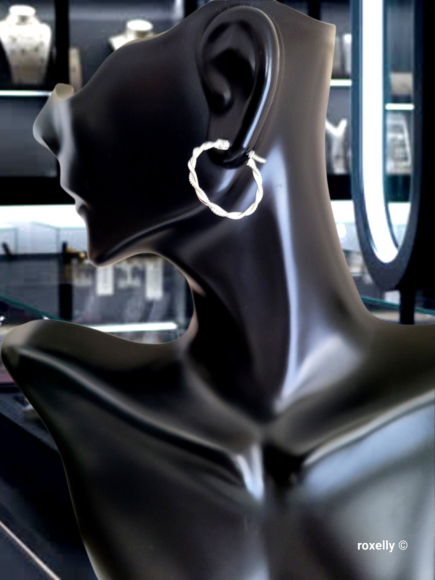 ♥️Sterling Silver Twist Wrap Hoop Earrings