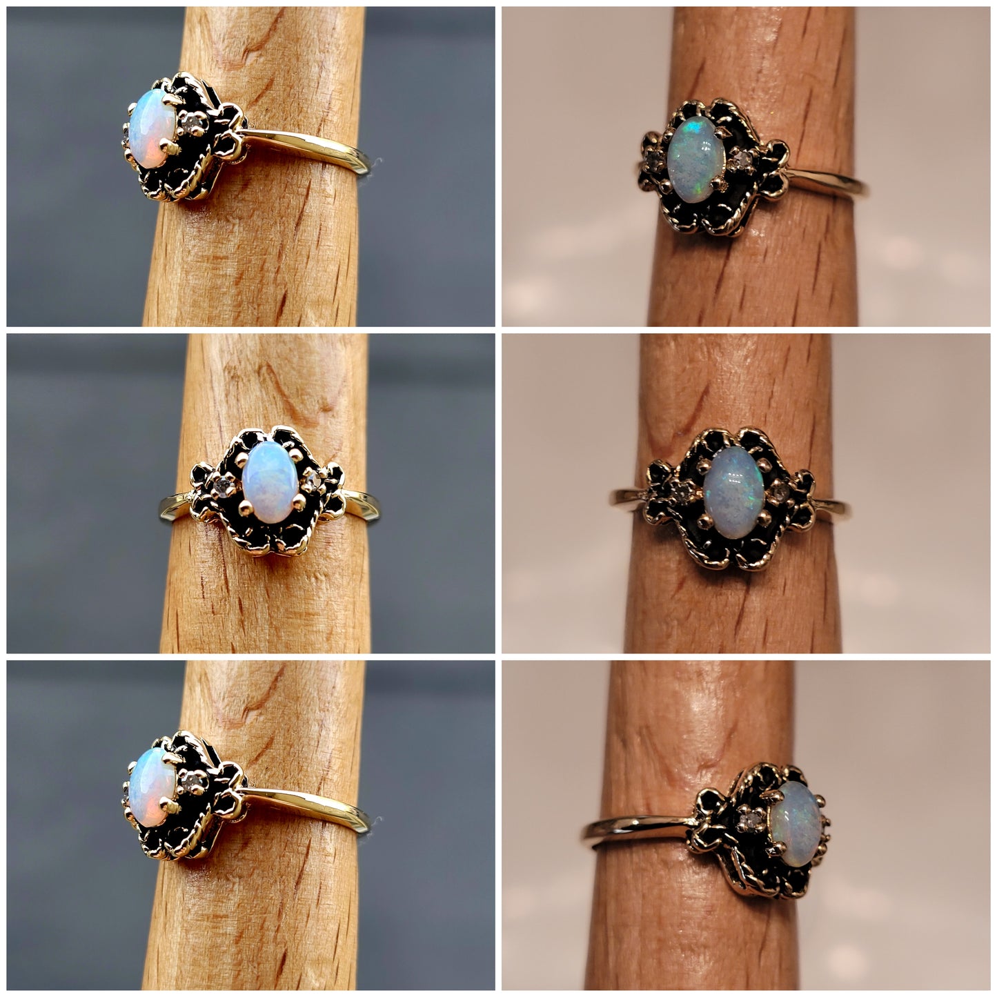 ❤️10k Size 4.75 Beautiful Solid Yellow Gold Fire Opal Ring!