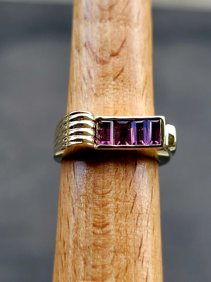 14k Size 6.25 Beautiful Solid Yellow Gold Pink Tourmaline Ring