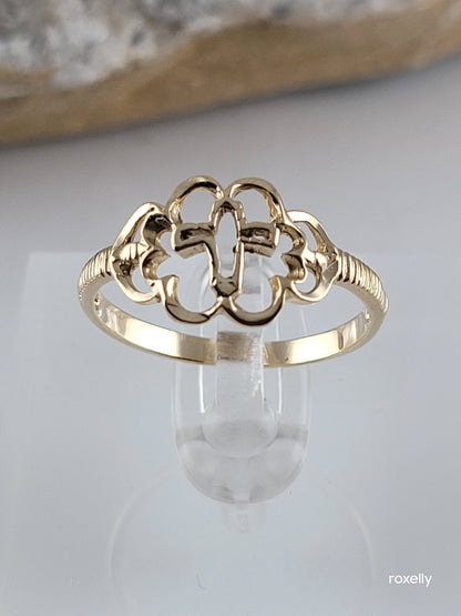 ❤️14k Size 6.5 Lovely Solid Yellow Gold Cocktail Ring!