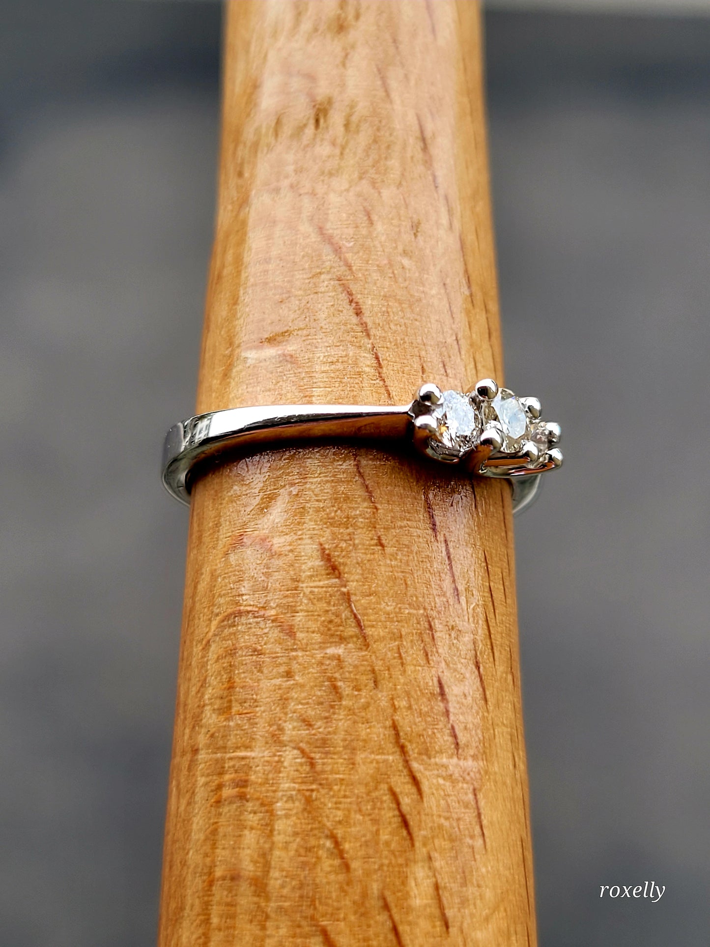 ❤️14k Size 7 Beautiful Solid White Gold Genuine Diamonds Ring!