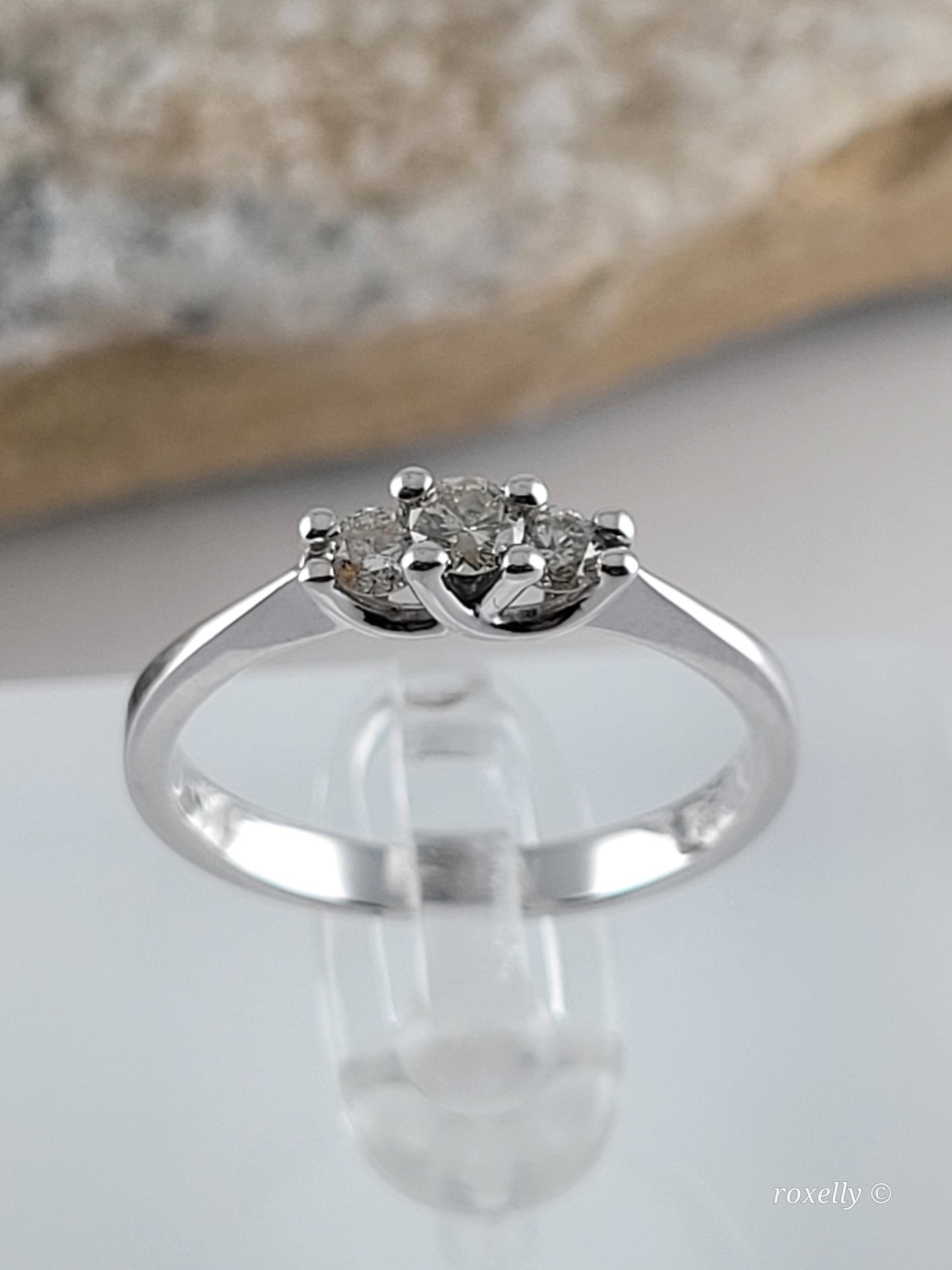 ❤️14k Size 7 Beautiful Solid White Gold Genuine Diamonds Ring!