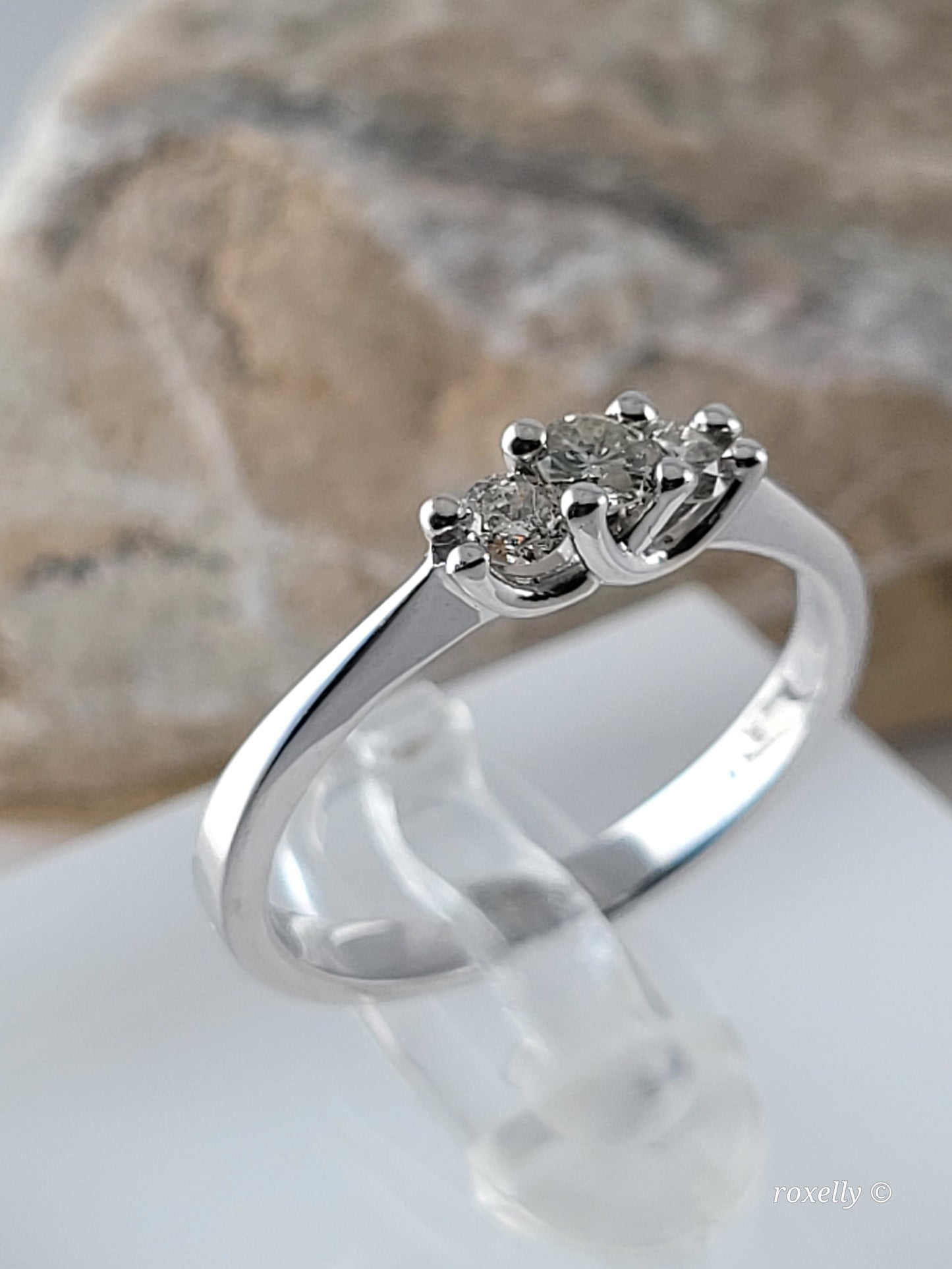 ❤️14k Size 7 Beautiful Solid White Gold Genuine Diamonds Ring!