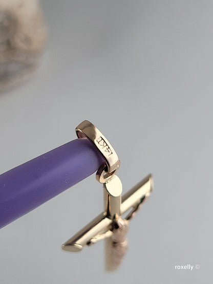 ❤️14k Small Solid Yellow Gold Crucifix Pendant!