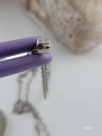 ♥️Sterling Silver Pear Shaped Howlite Drop Pendant Necklace