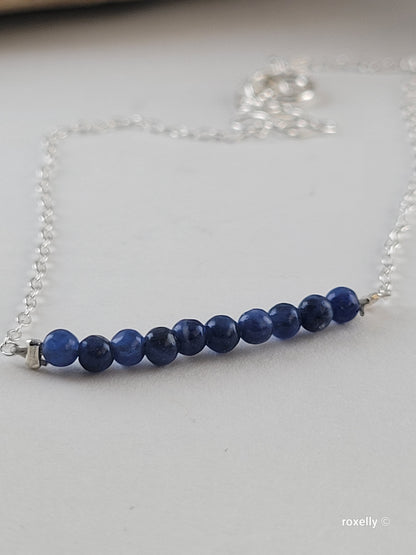 ♥️Sterling Silver Sodalite Beaded Anclet Or Bracelet, Beautiful Tobillera De Plata Esterlina