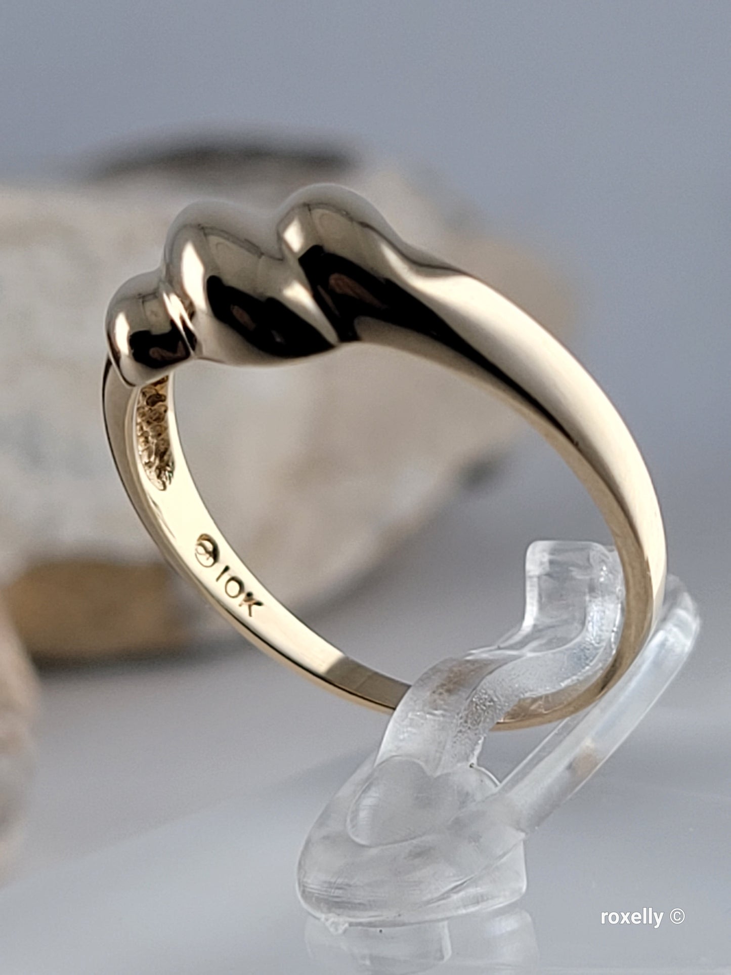 ❤️10k Size 8.25 Precious Solid Yellow Gold Grooved Puffy Band Ring!