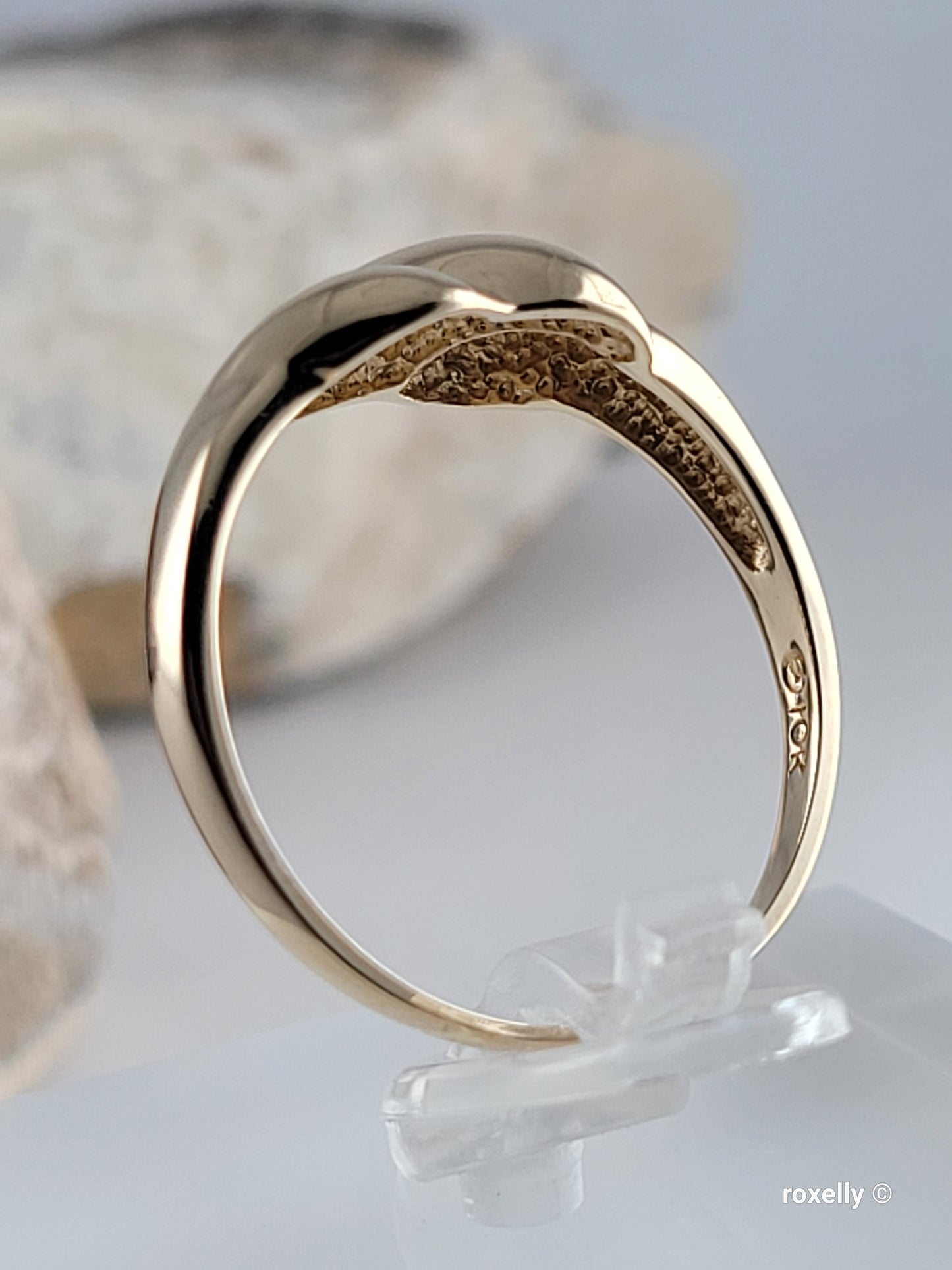 ❤️10k Size 8.25 Precious Solid Yellow Gold Grooved Puffy Band Ring!