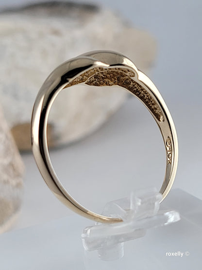 ❤️10k Size 8.25 Precious Solid Yellow Gold Grooved Puffy Band Ring!