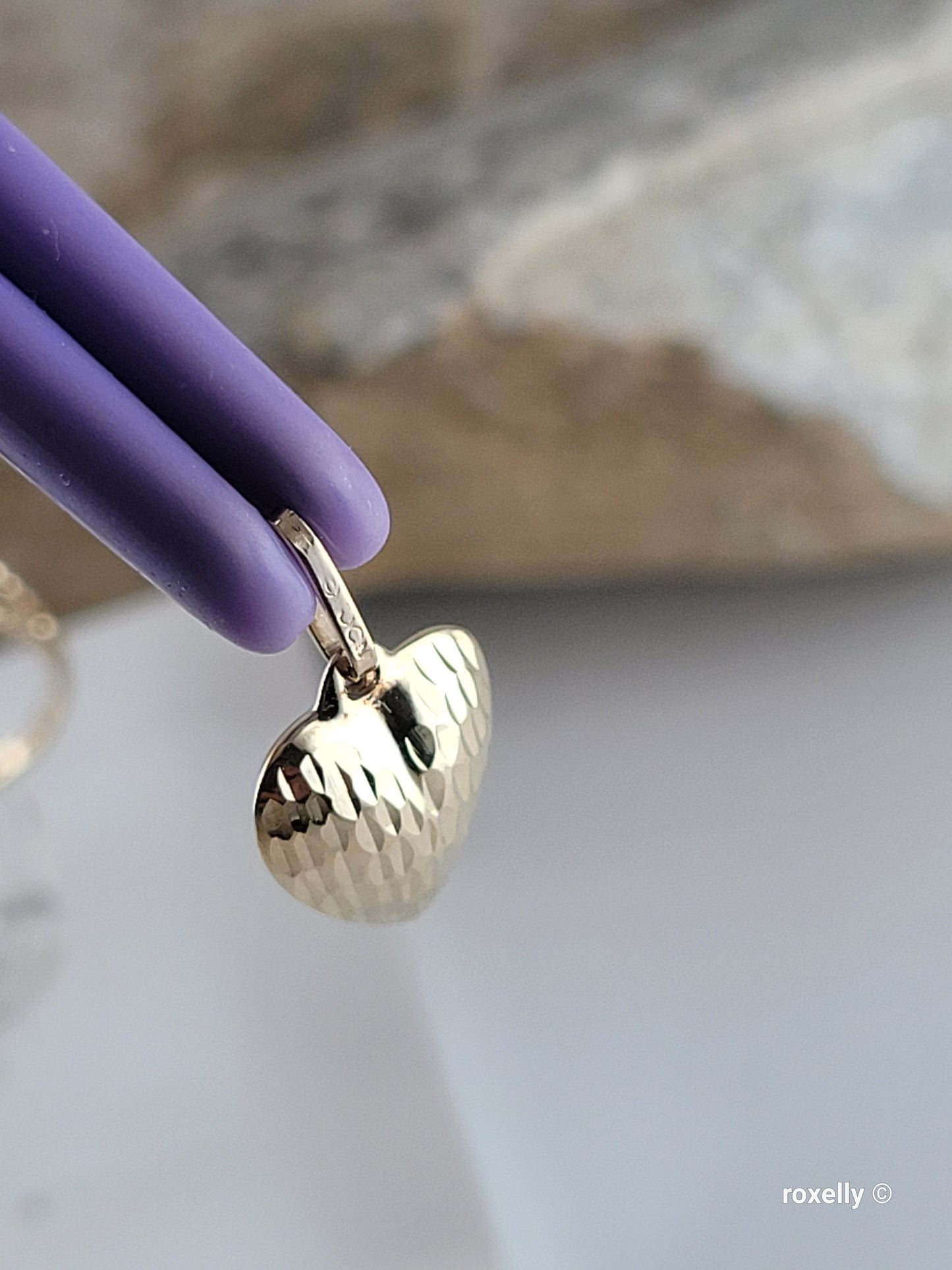 ❤️14k 10k Solid Yellow Gold Heart-Shaped Ring and Pendant Diamond Cut!