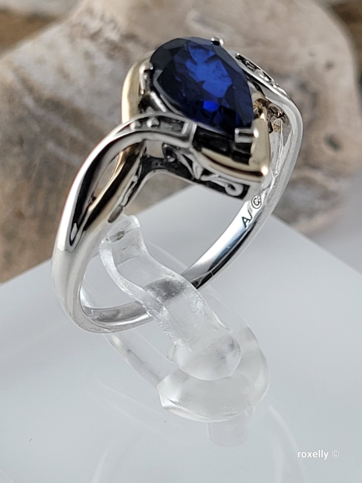 ❤️Sterling Silver & Solid Gold Sapphire and Diamond Set – Ring (Size 6.75), Necklace & Pendant!