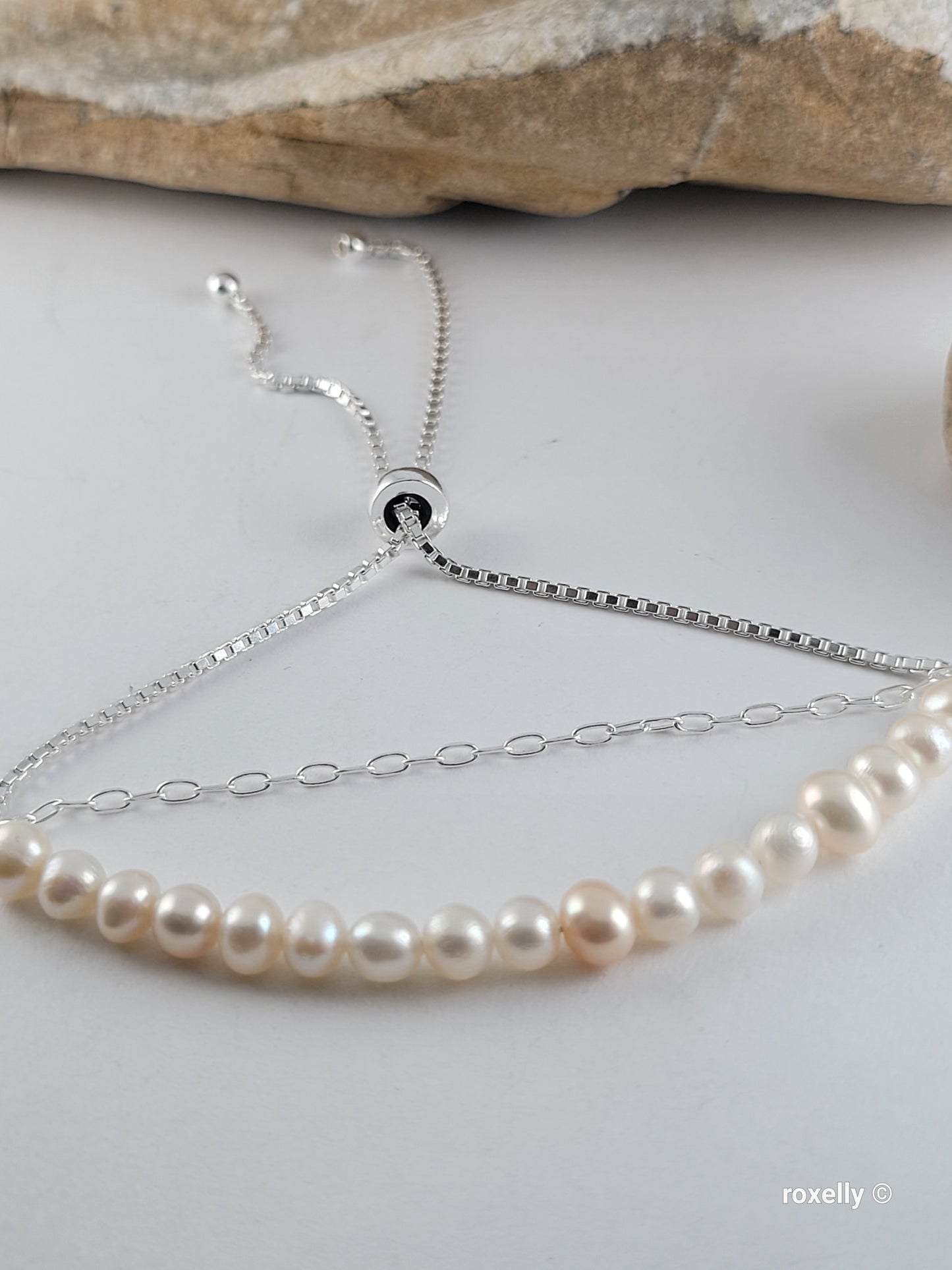 ❤️925 Sterling Silver Fresh-Water Pearls Bracelet!