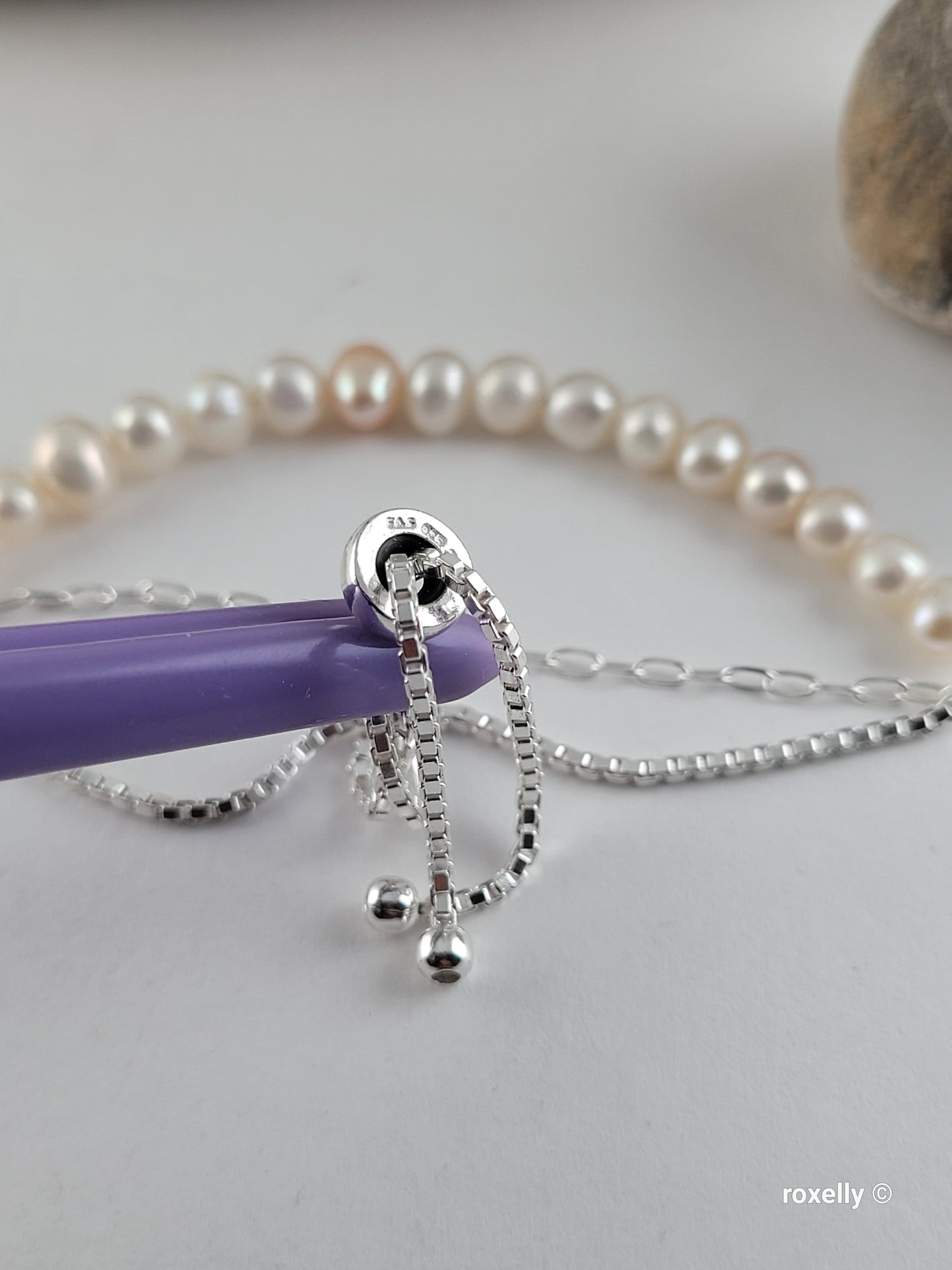 ❤️925 Sterling Silver Fresh-Water Pearls Bracelet!