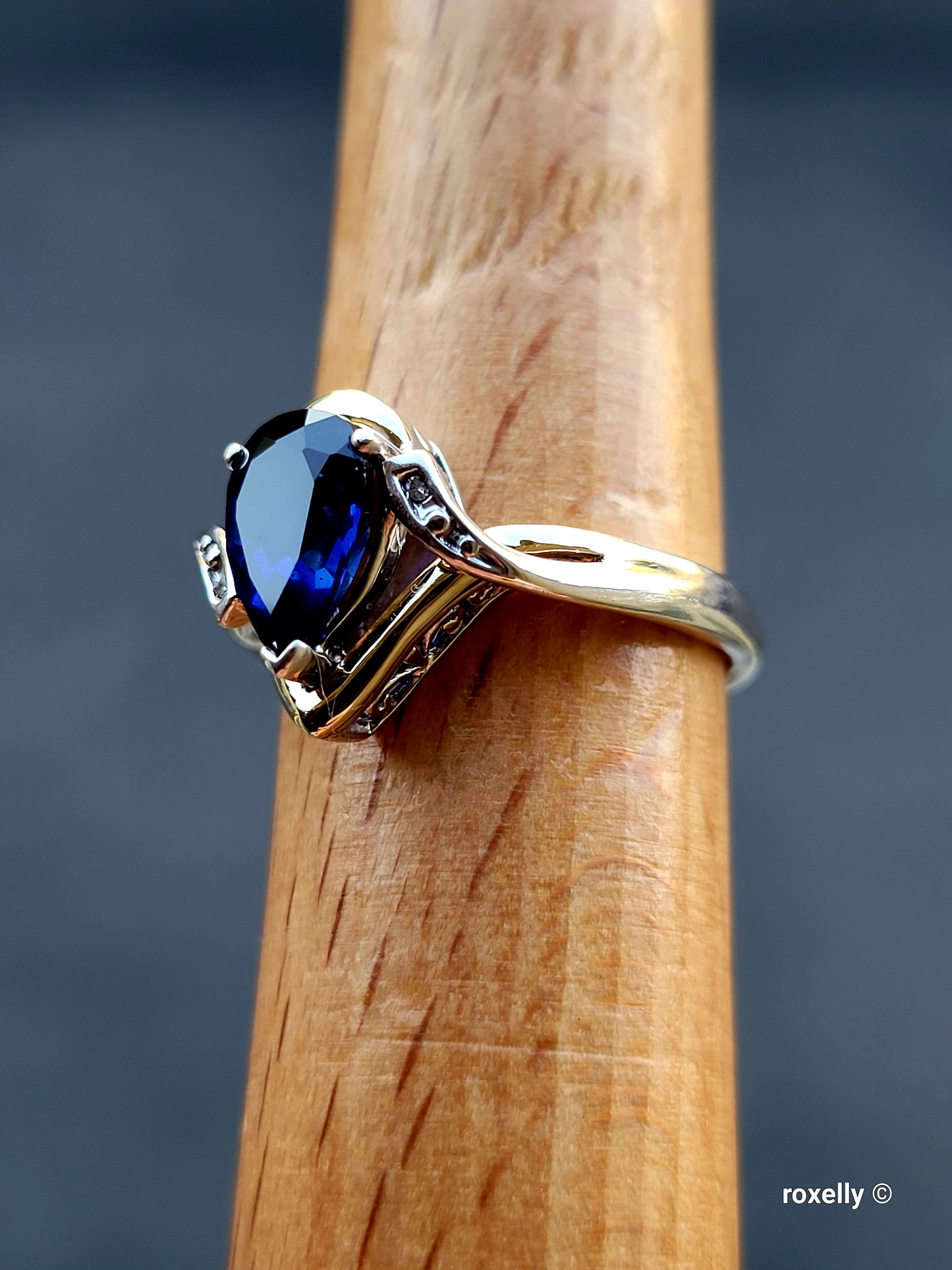 ❤️Sterling Silver & Solid Gold Sapphire and Diamond Set – Ring (Size 6.75), Necklace & Pendant!