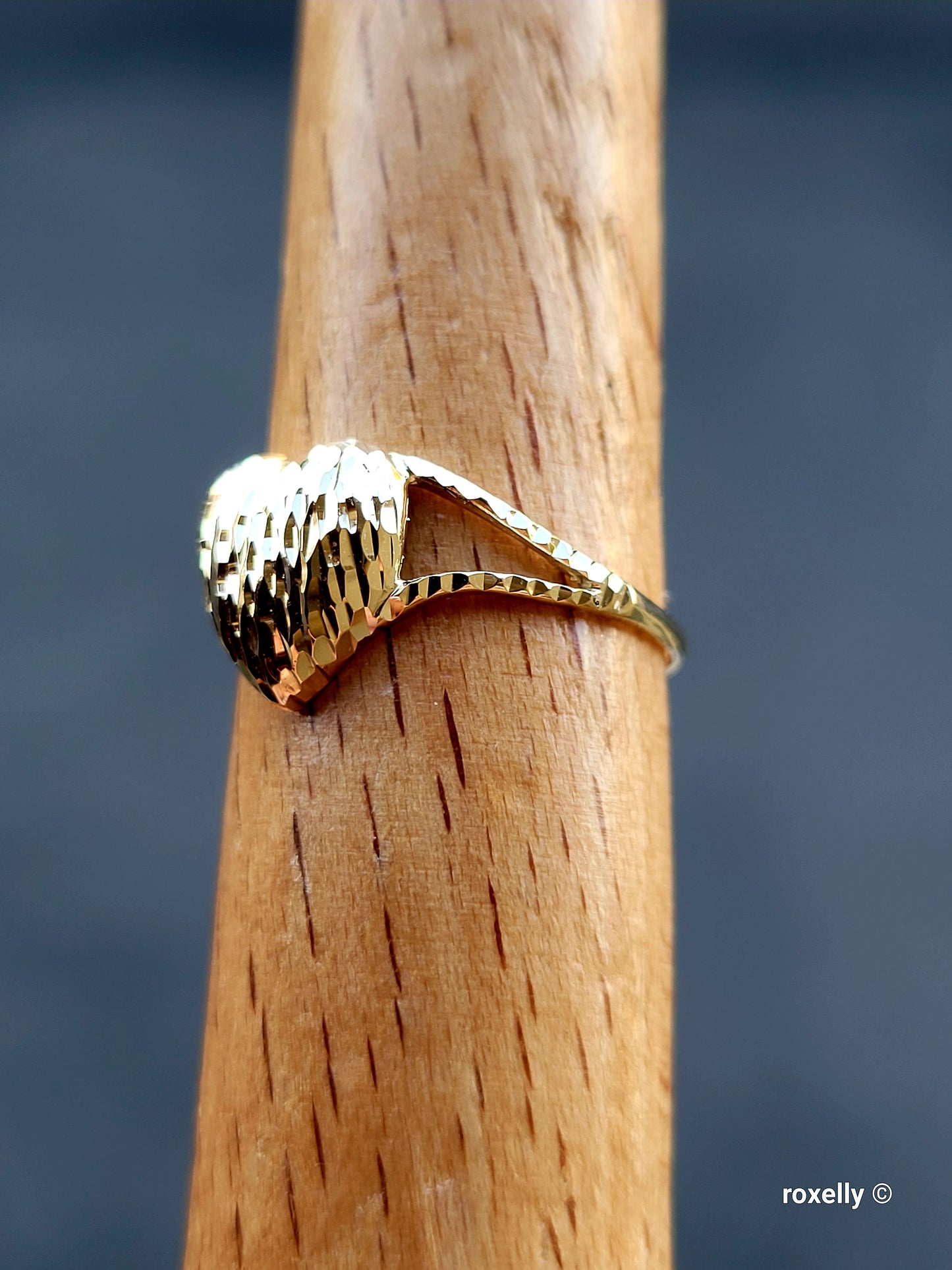 ❤️14k 10k Solid Yellow Gold Heart-Shaped Ring and Pendant Diamond Cut!