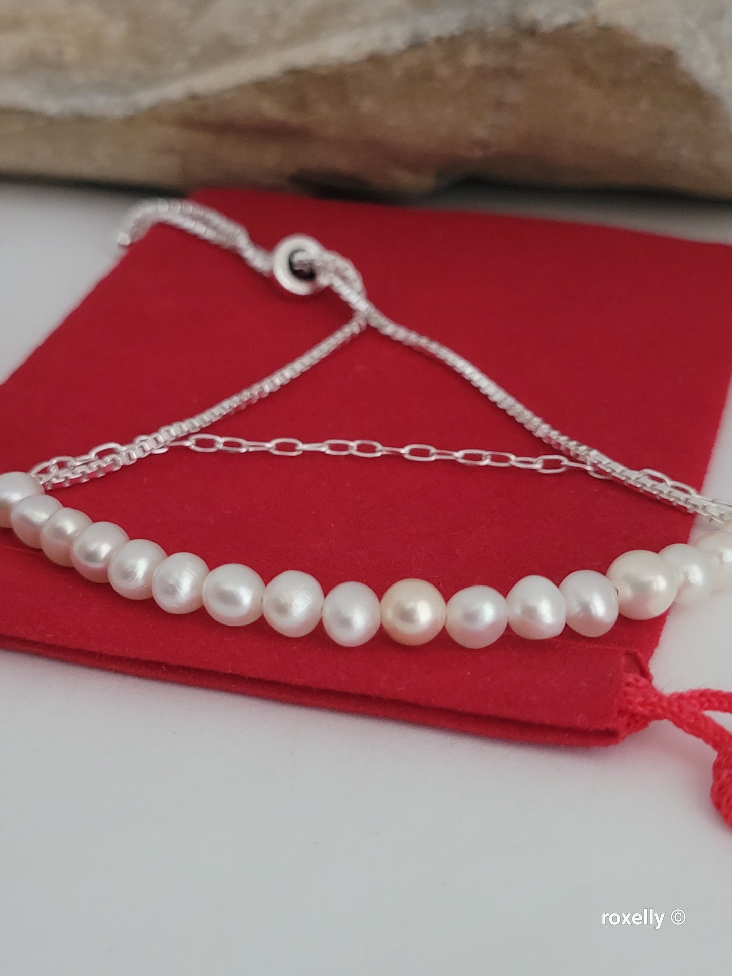 ❤️925 Sterling Silver Fresh-Water Pearls Bracelet!