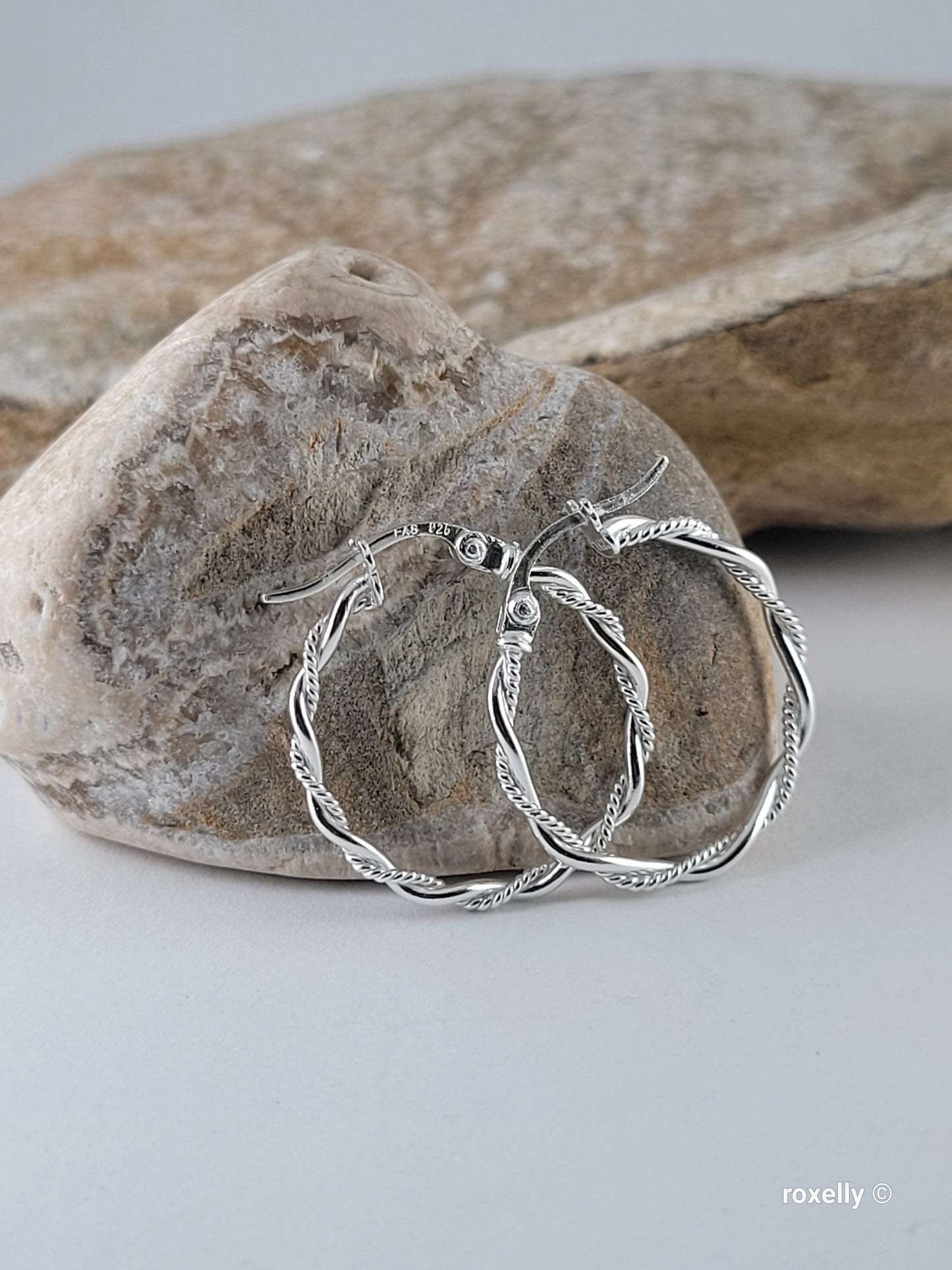 ♥️Sterling Silver Twist Wrap Hoop Earrings
