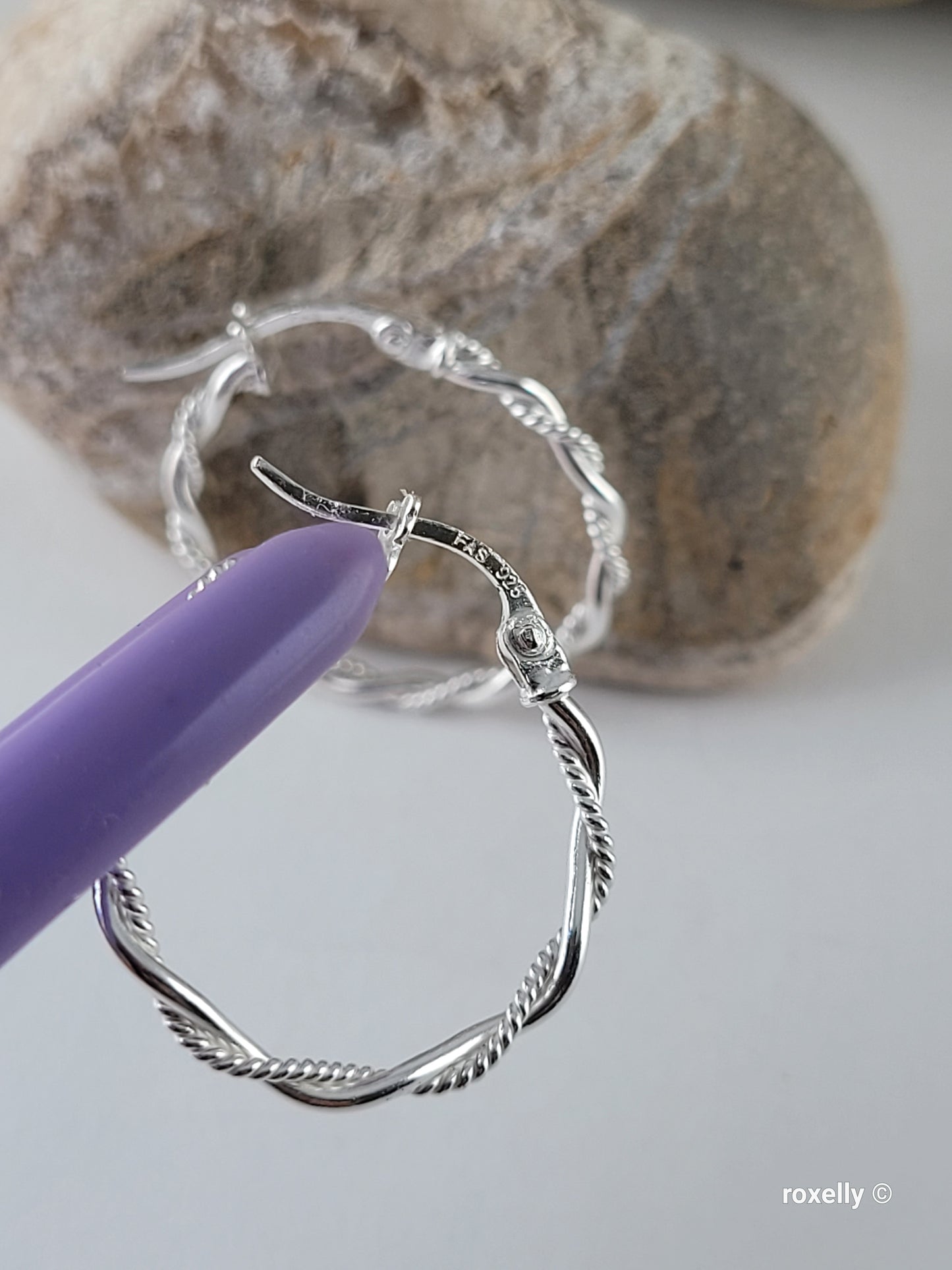 ♥️Sterling Silver Twist Wrap Hoop Earrings