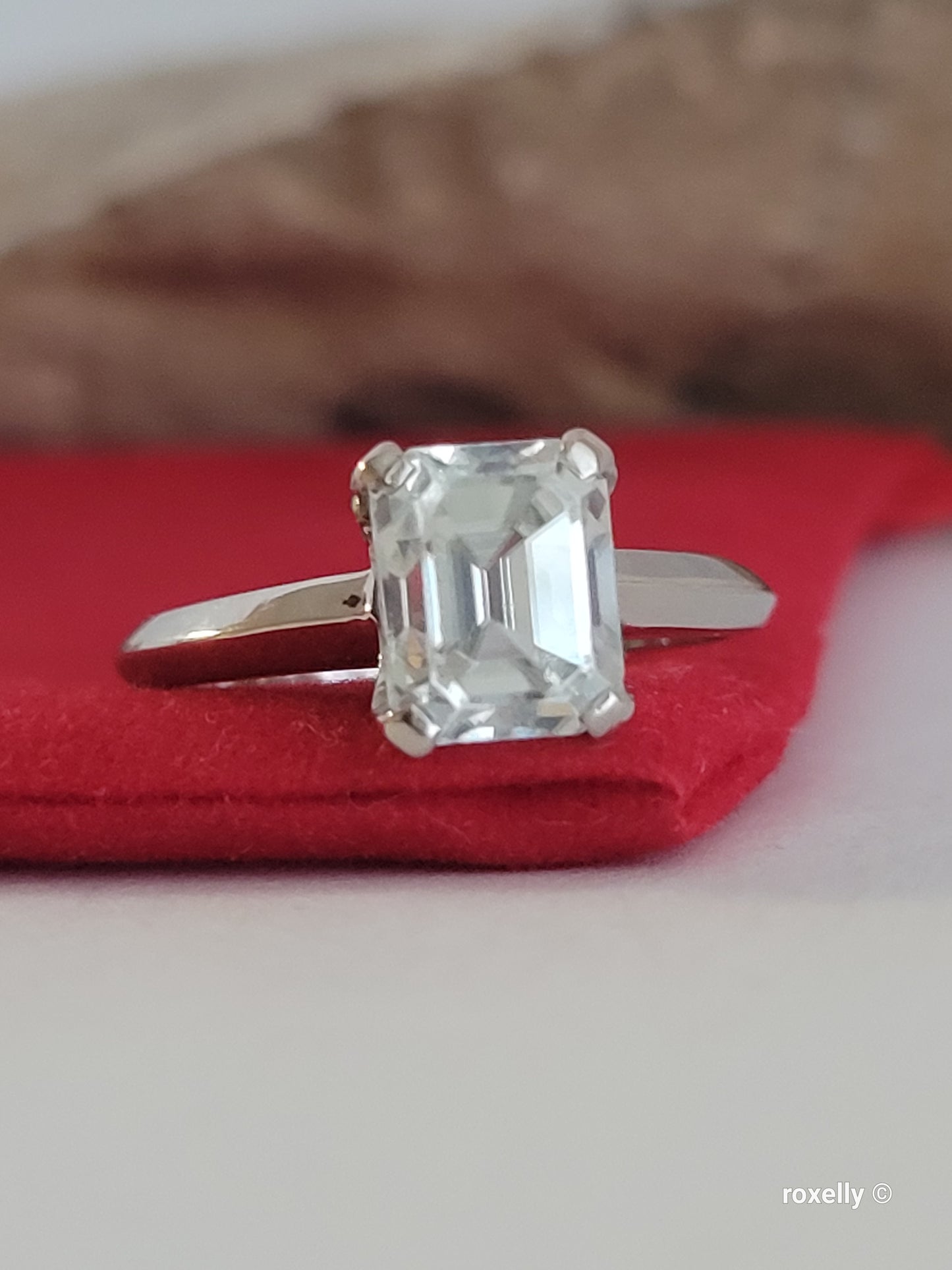 ❤️14k Size 6.75 Beautiful Solid White Topaz Ring!