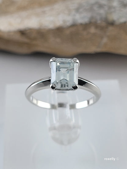 ❤️14k Size 6.75 Beautiful Solid White Topaz Ring!