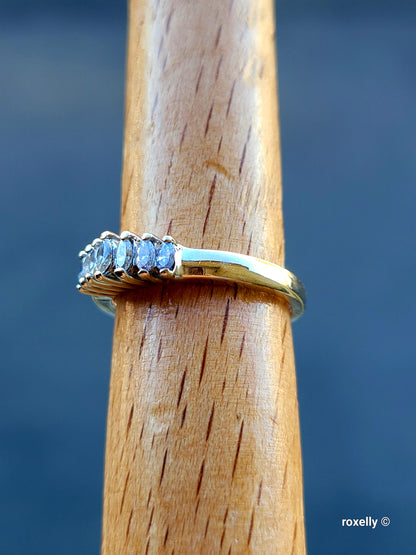 ❤️14k Size 5.25 Precious Solid White Gold Genuine Diamond Tiara Design Ring!