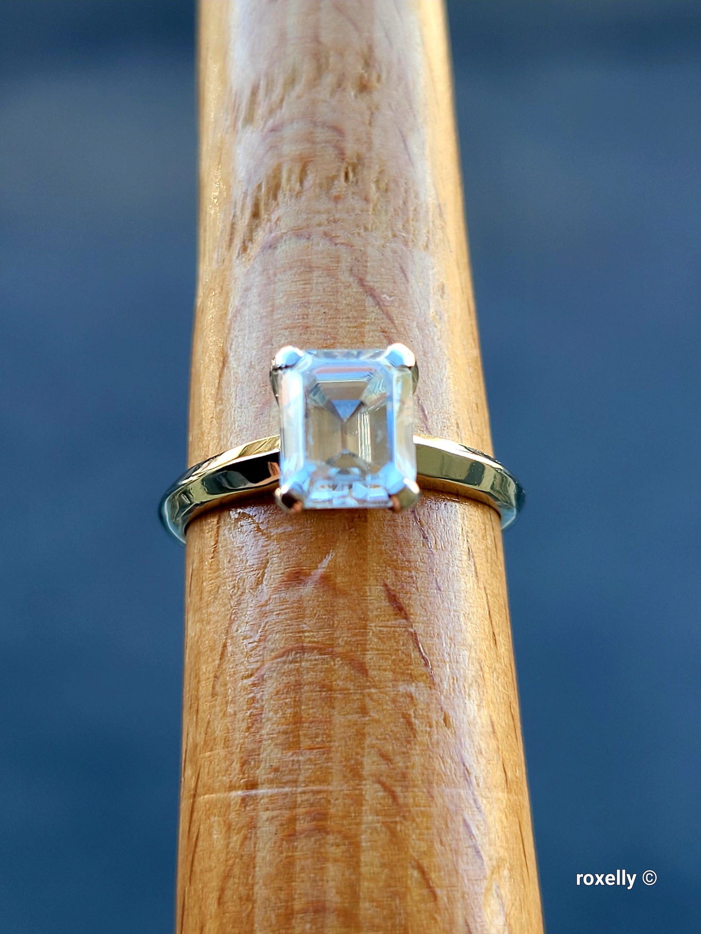 ❤️14k Size 6.75 Beautiful Solid White Topaz Ring!