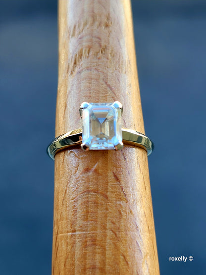 ❤️14k Size 6.75 Beautiful Solid White Topaz Ring!