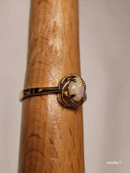 ❤️10k Size 6.25 Precious Solid Yellow Gold Fire Opal Ring!