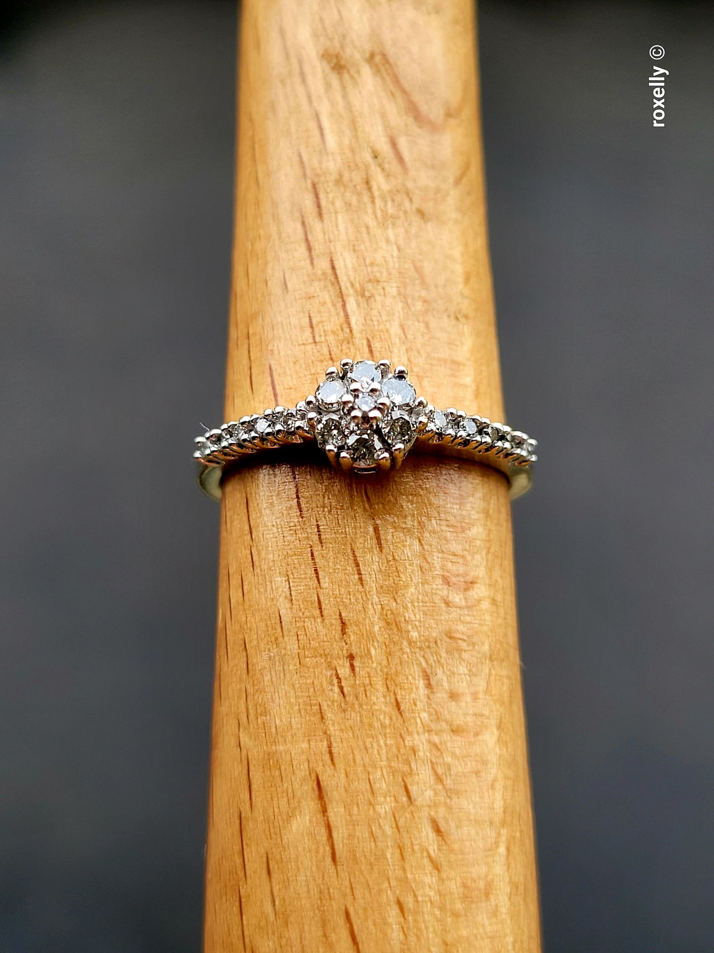 ❤️14k Size 6.75 Precious Solid White Gold Genuine Diamond Ring!