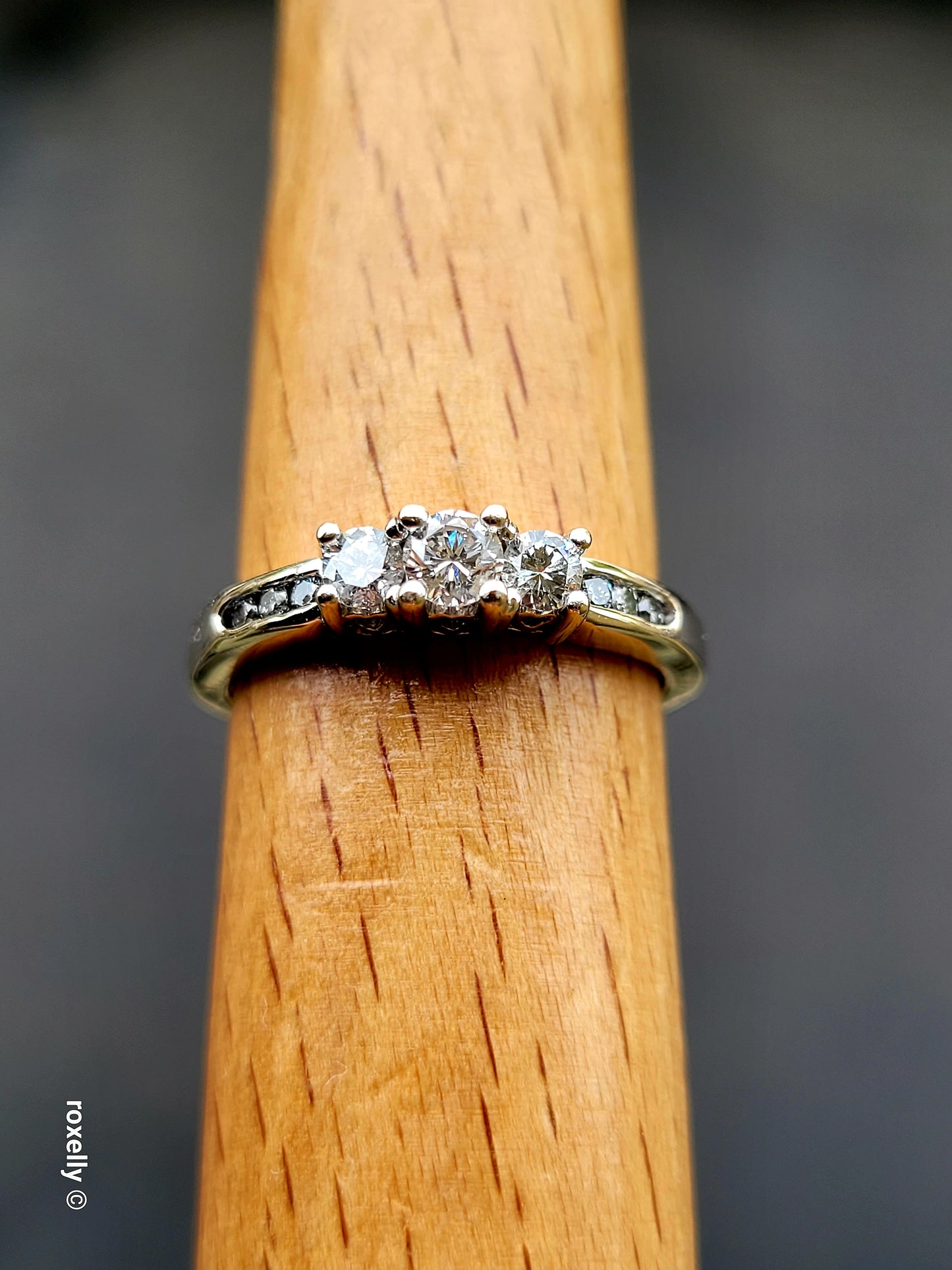 ❤️14k Size 7.25 Precious Solid White Gold Genuine Diamond Ring!