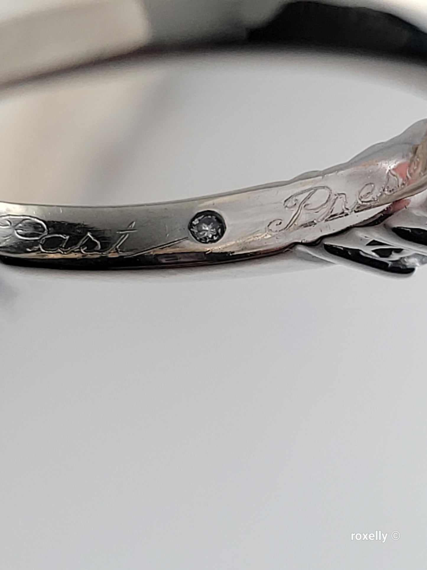 ❤️14k Size 7.25 Precious Solid White Gold Genuine Diamond Ring!