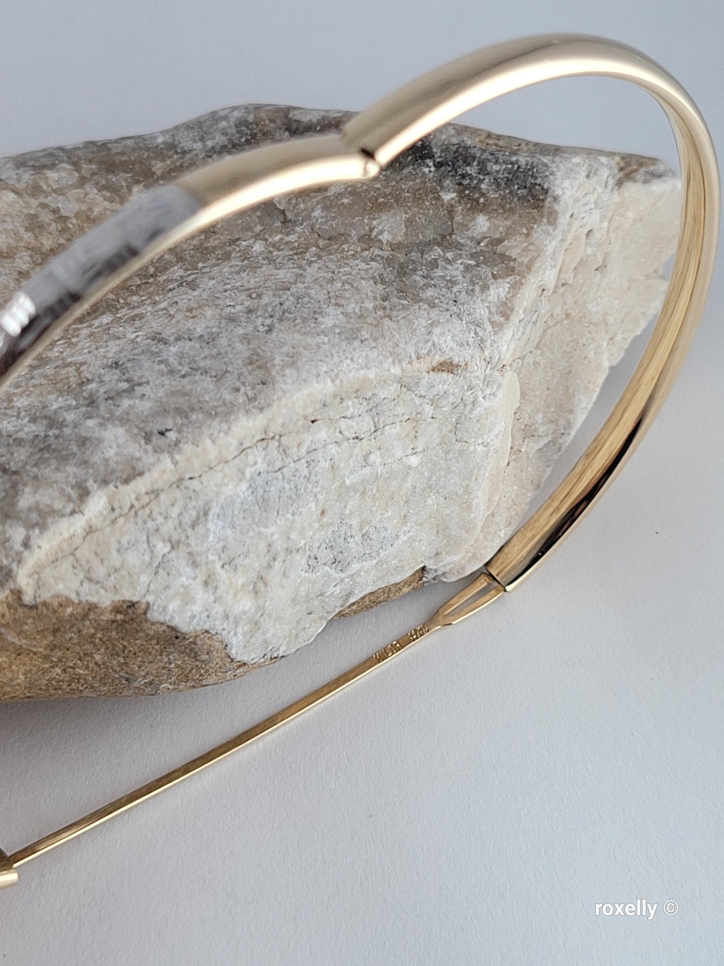 ❤️14k Fancy Solid White and Yellow Gold Tubular Design Bracelet, Millor Italy!