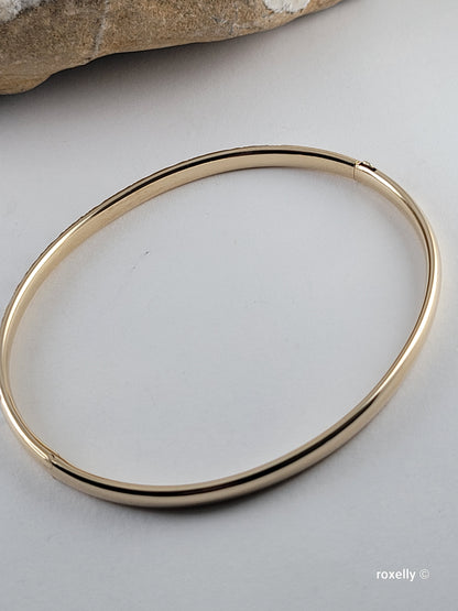 ❤️14k Fancy Solid White and Yellow Gold Tubular Design Bracelet, Millor Italy!