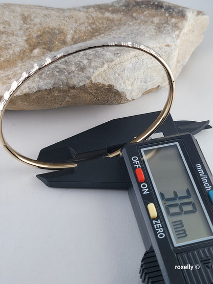 ❤️14k Fancy Solid White and Yellow Gold Tubular Design Bracelet, Millor Italy!