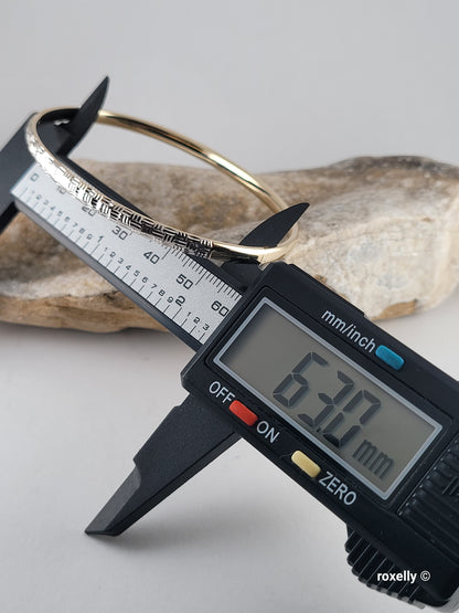 ❤️14k Fancy Solid White and Yellow Gold Tubular Design Bracelet, Millor Italy!