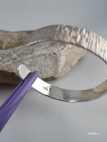 ❤️Sterling Silver Cuff Bracelet with a 14k Gold Swirl in the Center!