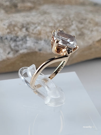 ❤️10k Size 6 Precious Solid Yellow Gold Aquamarine Gemstones Ring!