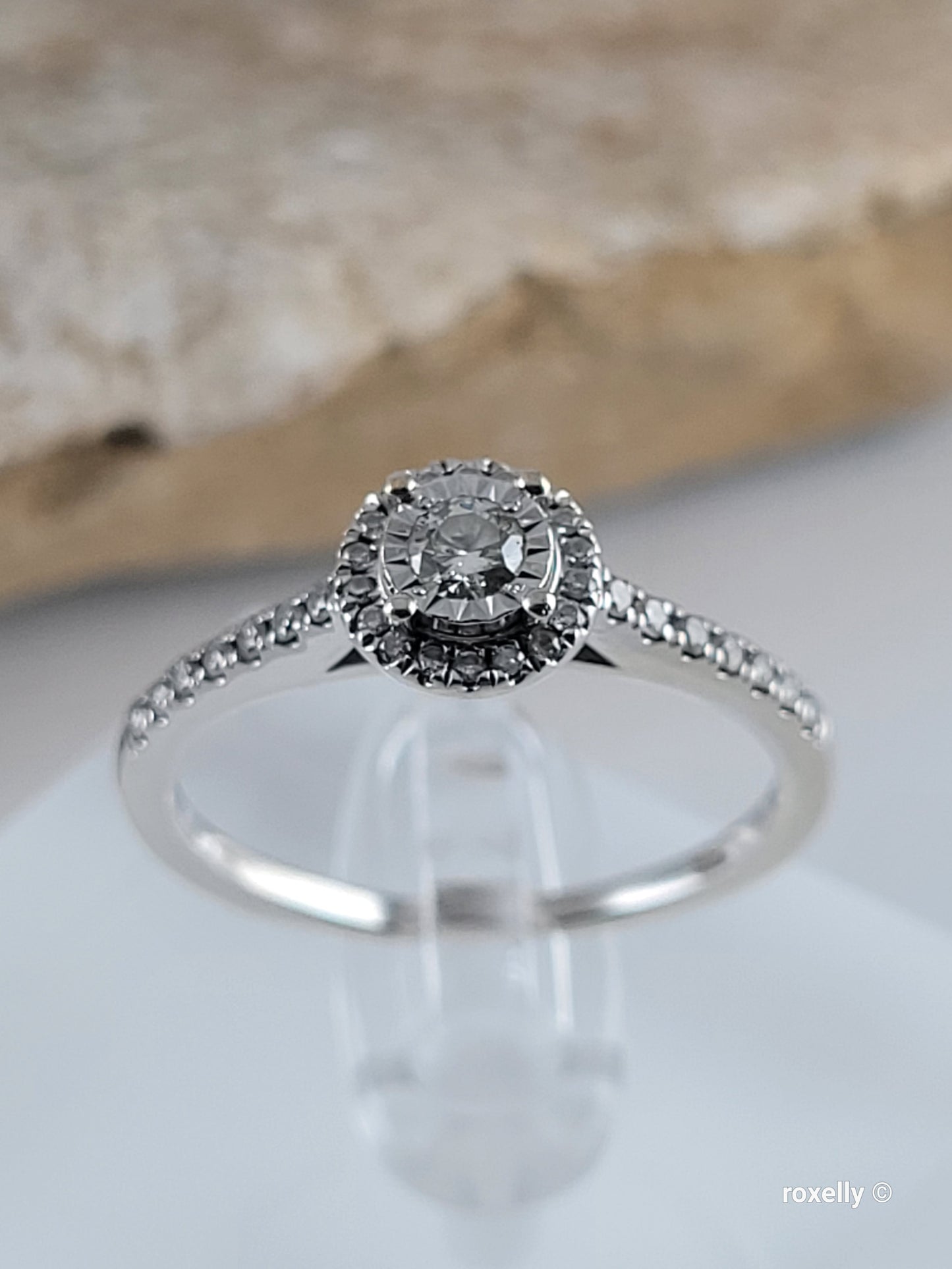 ❤️10k Size 9 Amazing Solid White Gold Moissanite and Diamonds Ring!