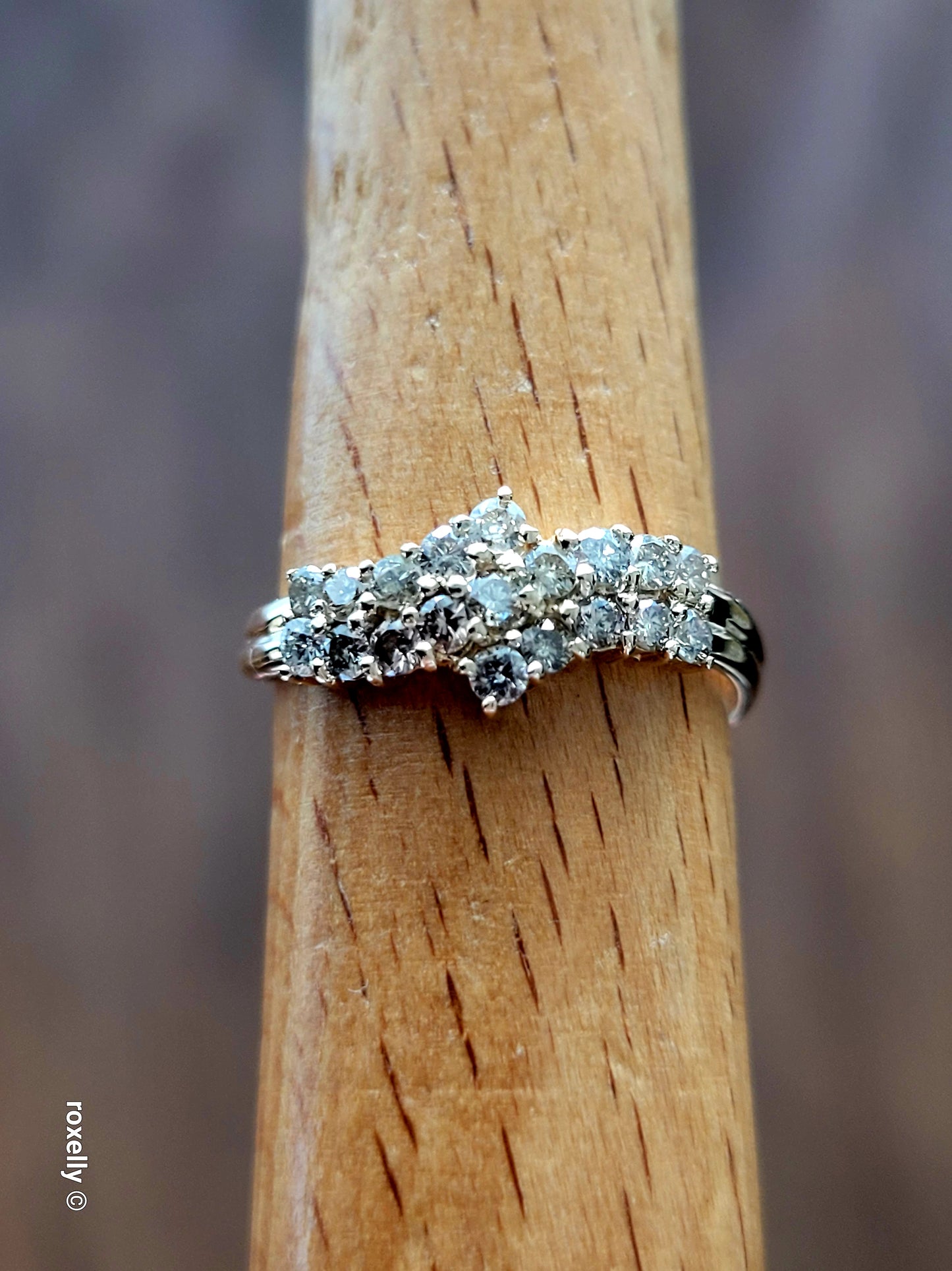 ❤️14k Size 7 Exquisite Solid Yellow Gold Genuine Diamonds Ring!