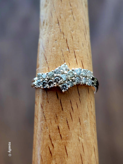 ❤️14k Size 7 Exquisite Solid Yellow Gold Genuine Diamonds Ring!