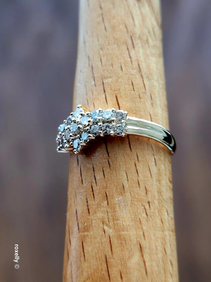 ❤️14k Size 7 Exquisite Solid Yellow Gold Genuine Diamonds Ring!