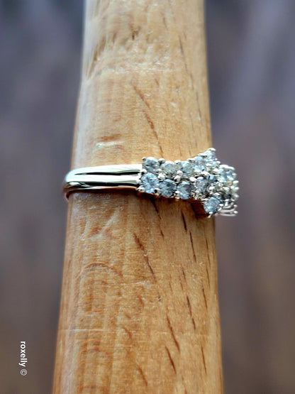 ❤️14k Size 7 Exquisite Solid Yellow Gold Genuine Diamonds Ring!