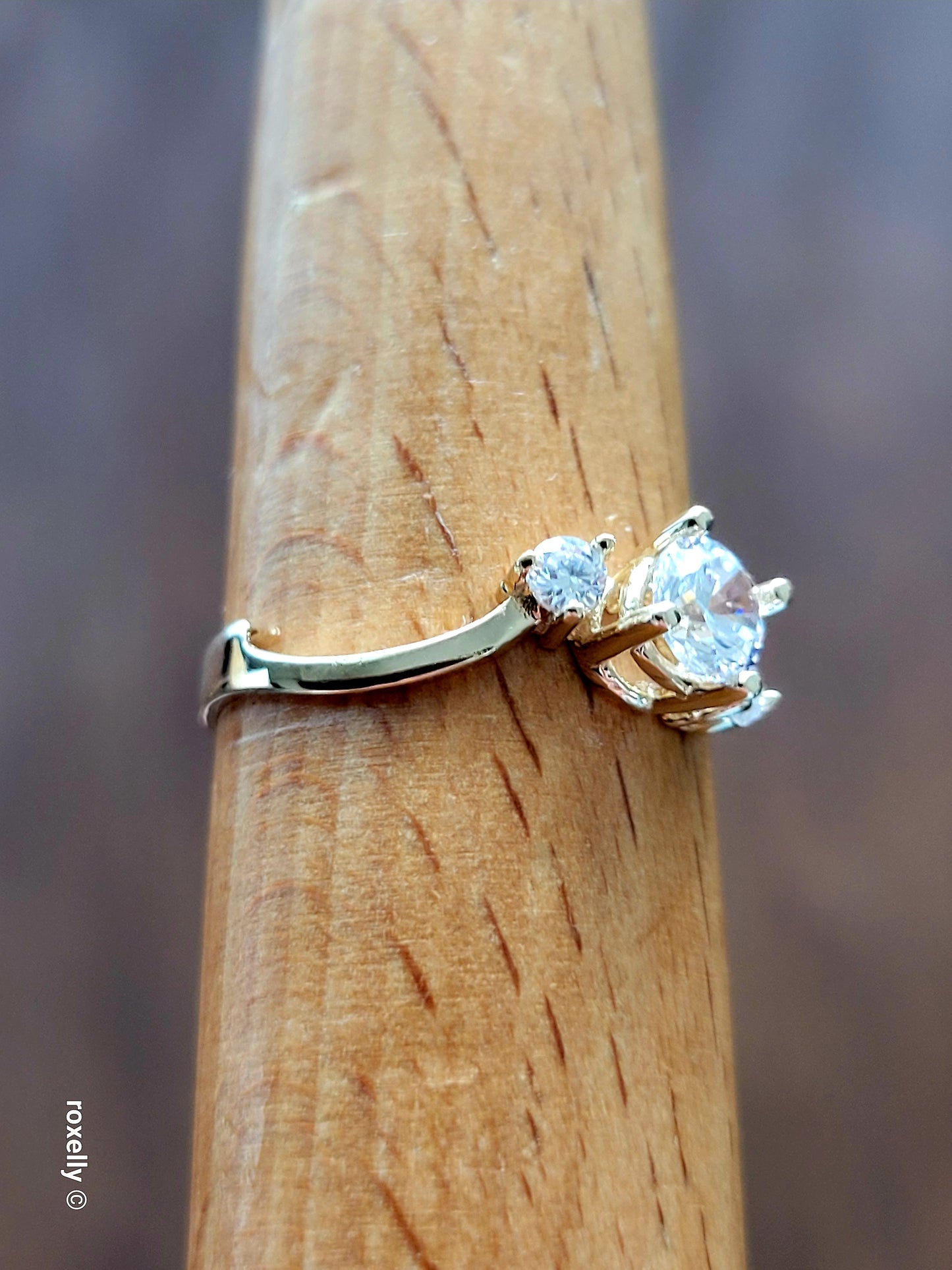❤️14k Size 7.5 Precious Solid Yellow Gold Cubic Zirconia Cocktail Ring!