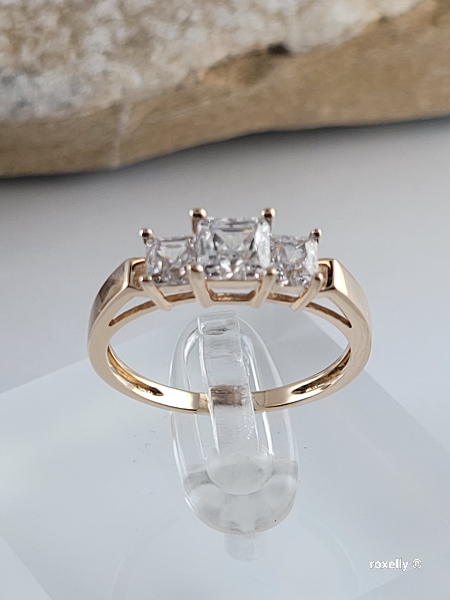 ❤️14k Size 8 Precious Solid Yellow Gold Cubic Zirconia Cocktail Ring!