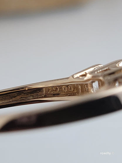 ❤️14k Size 8 Precious Solid Yellow Gold Cubic Zirconia Cocktail Ring!